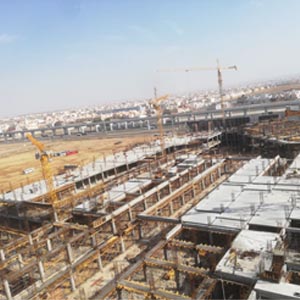 Completion of the foundation of Al Jawhara Mall project